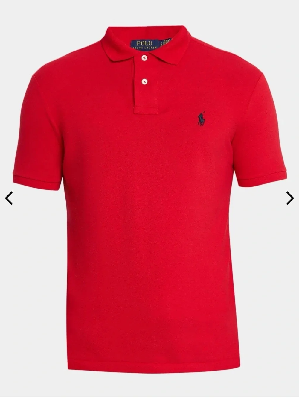 Ralph Lauren Red Polo with Navy Pony Embroidery